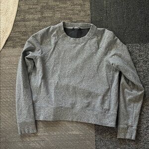 lululemon athletica grey crewneck sweater as is no size medium or large